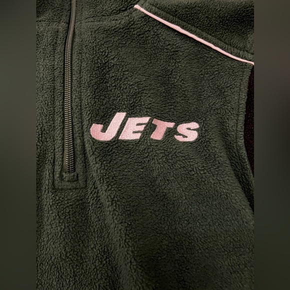 NFL New York Jets Reebok Fleece 1-4 Zip Pullover Jacket Youth Size 8 VTG - Picture 2 of 10
